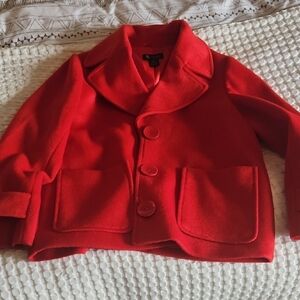 Classic Red Jacket Peacoat Small